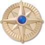Goldair Gold Star Navy Gem Jibbitz - Multi / Osfa
