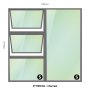 Aluminum Window Charcoal Top Hung PTT1818 W1800MM X H1800MM