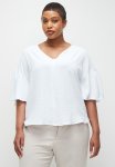 Edit V-neck Wide Sleeve Shell Plus- White