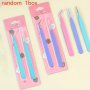 Random 1 Set Of 2pcs Multifunctional Tweezers
