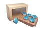 Blue Themed Ceramic Drawer/cabinet Knobs - Set Of 6 Pcs