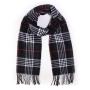 Black White And Red Check Print Scarf