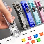 Transparent Color Pusher Folder File Small Folder Stationary Test Paper Backup Folder Supplementary Folder Data File Collation F