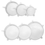 Zs - Clear Silicone Stretch Lid - Set Of 6