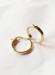 Flat Hoop Earrings - 10K Rose Gold