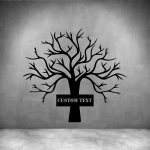 Family Tree 1 With Custom Text - 300MM Rust Coat