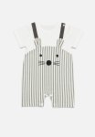 PoP Candy Striped Romper - White & Grey
