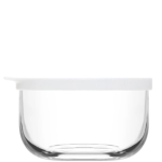 380ML Round Glass Bowl With White Lid