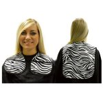 Cutting Collar Black & White Zebra Stripes Long