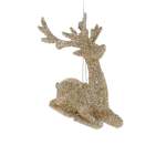Hang Deco Glitter Deer 15CM Gold - Sitting