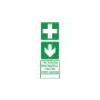 First Aid Sign Abs Tower 190X570MM