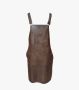 Leather Cross- Back Apron - Dark Brown