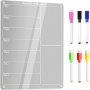 Clear Acrylic Magnetic Dry Erase Board Weekly Meal Menu Planner For Fridge Plastic Baking Tools Kitchen Tool Set