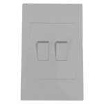 Redisson Wall Switch 2 Lever 1 Way Square White