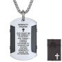 Serenity Prayer Dog Tag Stainless Steel Pendant Necklaces