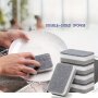 5PCS Multi-purpose High-density Cleaning Sponges - White & Gray Ideal For Kitchen Sinks And Bathroom Use