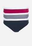 Jockey 3 Pack Printed French Cut - Red navy Tranquil Stripe midnight Navy