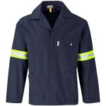 Artisan Premium 100% Cotton Jacket - Reflective Arms - Back - Yellow Tape