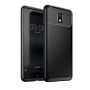 Carbon Fibre Effect Shockproof Back Cover Case For Nokia 3.1 Black