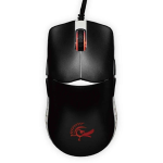 Ducky Mouse Feather Black And White - Omron D2FC-F-K 60M Switches.