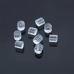 100PCS Silicone Earring Backs Hypoallergenic Cylindrical Stoppers For Diy Jewelry Making & Crafts