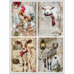 Tear Resistant Deco Print A6 Farmhouse Christmas