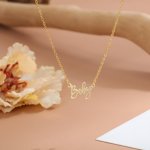 CNE107534G Personalized Name Necklace Gold Plated 925 Sterling Silver