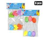 Easter Glitter Foam Decor Stakes 6PC Ast Marketplace Brits Bros