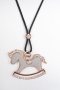 Rocking Horse Necklace Embellished With Swarovski Crystals