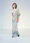 Jersey Maxi Skirt - Light Khaki Green tie-dye
