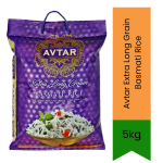 Avtar Extra Long Grain Basmati Rice 5KG Premium Aged Rice Long Fluffy Non-sticky Grains Perfect For Pilaf & Creamy Risotto South