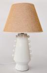 White Bobbles Design Lamp Base Beige Shade – 73X45CM