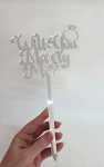 Laser Acrylic : Will You Marry Me Mirror Acrylic Cake Toppers
