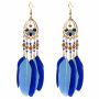 Bohemian Water Drop Earrings - Blue