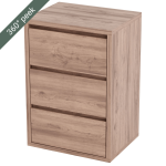 Naomi Tall Boy Side Table - White Oak