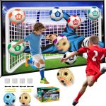 Nazano Soccer Ball Game Set For Kids Indoor Outdoor Backyard Toss Soccer Goal Game With 2 Balls 1 Flannel Target Soccer Toys For