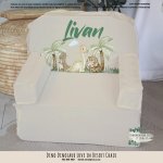 A Kids Sofa Foam Chair Dino Dinosaur Love In Desert Chair