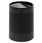 Special Steel Litter Bin – Wide – Perforated – Half Moon Flip Top Lid And Bin Liner – 753BL