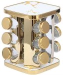 Generic F35-2-5 Heavy-duty Marble Spice Rack Steel Organizer Kitchen Rack