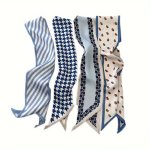 4PCS Elegant Printed Head Band Trendy Hair Tie Retro Neck Scarf Stylish Decorative Accessories For Women And Daily Use