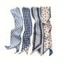 4pcs Elegant Printed Head Band Trendy Hair Tie Retro Neck Scarf Stylish Decorative Accessories For Women And Daily Use