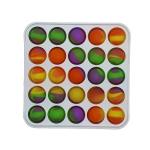 4AKID Small Plastic Rainbow Fidget Popper - Square Rainbow