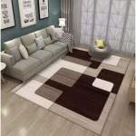 Smte 200CM By 150CM Modern 3D Chess And Geometry Mix Design Rug Carpet With Keychain