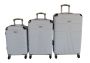 Durable 3PIECE Abs Luggage Set With Spinner Wheels & Combination Lock-white