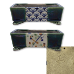 Handmade Tokoname Ceramics - Terahata Satomi Green Glazed Rectangle 160MM L X 130MM D X 55MM H