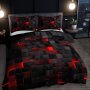 3pcs Duvet Cover Set (1*Duvet Cover + 2*Pillowcase Without Core) Red Grid Print Bedding Set Soft Comfortable Duvet Cover For Bedroom Guest Room