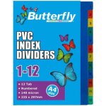 1-12 Tab Divider Pvc – A4 Printed – FIL045