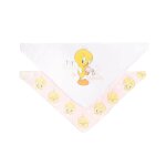 Baby 2PK Bandana Bib Whte pink