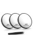 Macaki 20X/30X/40X Magnifying Mirror With Suction Cups And Tweezers Set 3.5 Inches Travel Magnified Makeup Mirror Black 3PCS