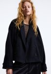 Double-breasted Jacket - Black